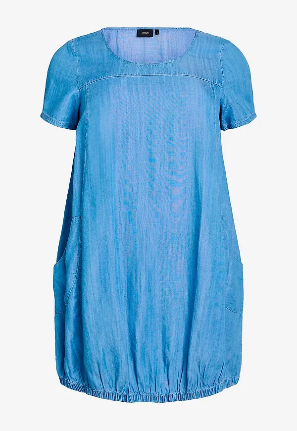 Zizzi - Jeansklänning jTulle S/S Abk - Blå