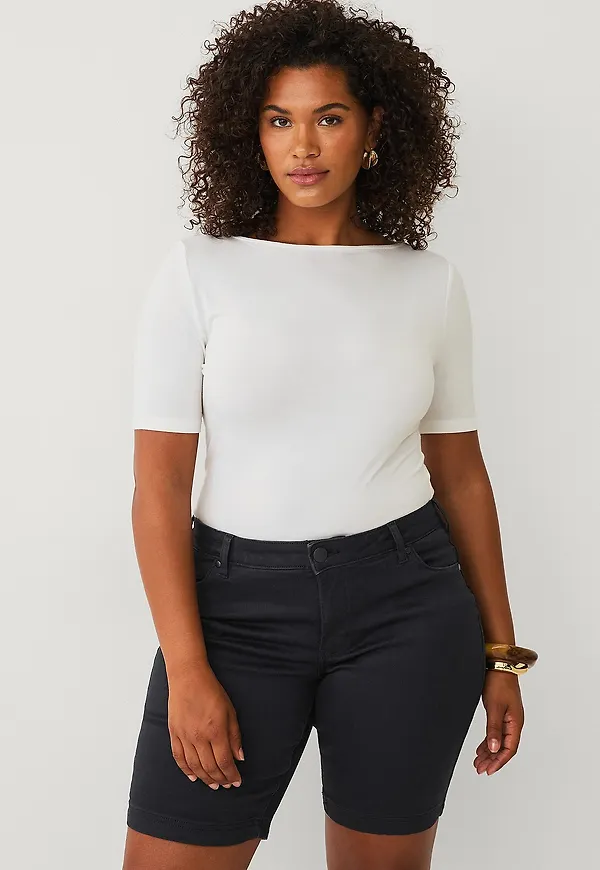 Zizzi - Jeansshorts Emily - Svart