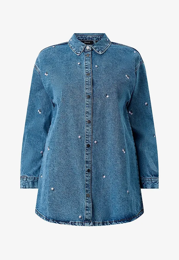 Zizzi - Jeansskjorta jElena - Blå