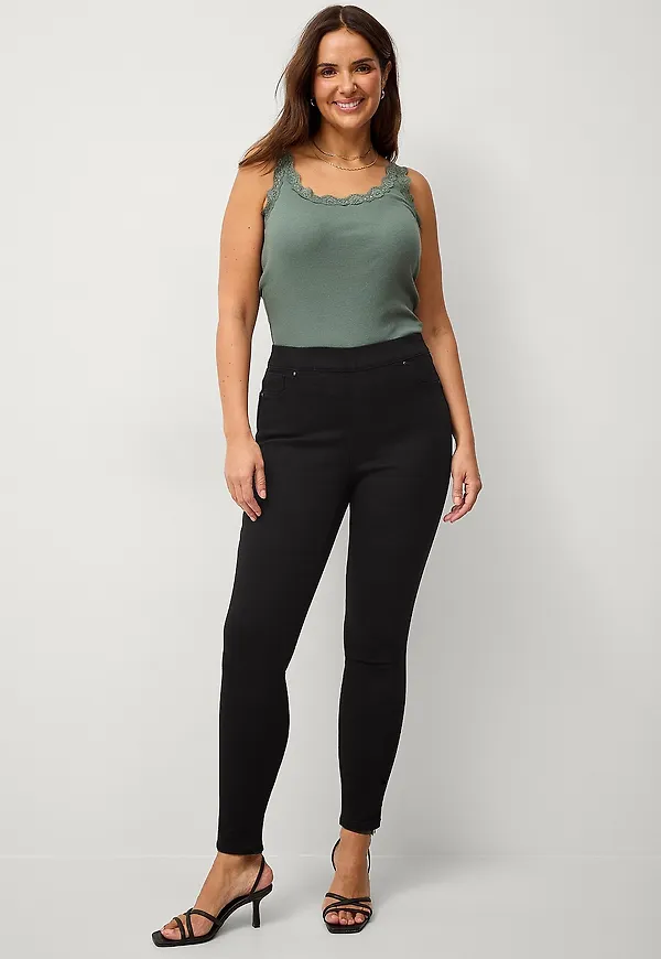 Zizzi - Jeggings jTalia - Svart