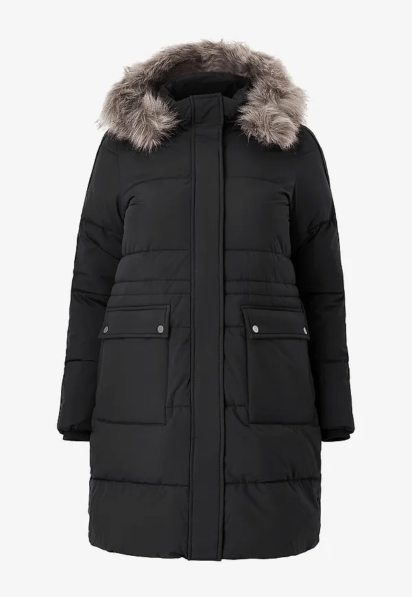 Zizzi - Kappa caJulia L/S Coat - Svart