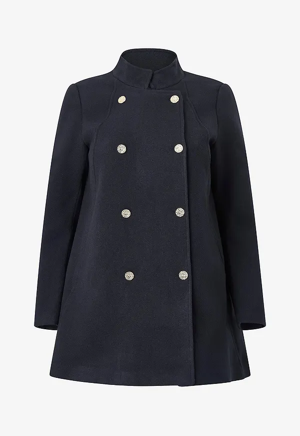 Zizzi - Kappa mParis L/S Coat - Blå