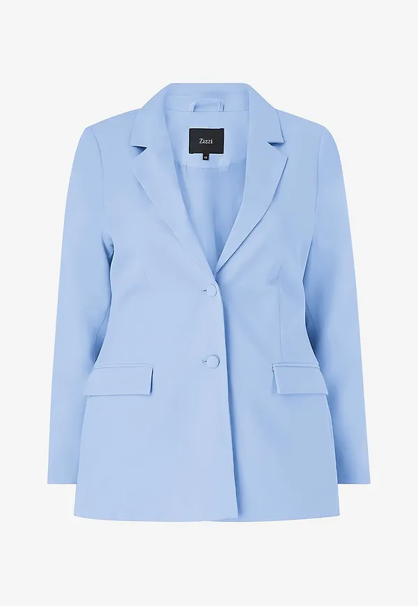 Zizzi - Kavaj caKaisa L/S Blazer - Blå