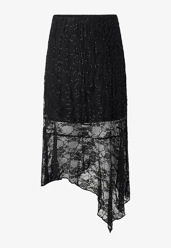 Zizzi - Kjol mLacia L/S - Svart