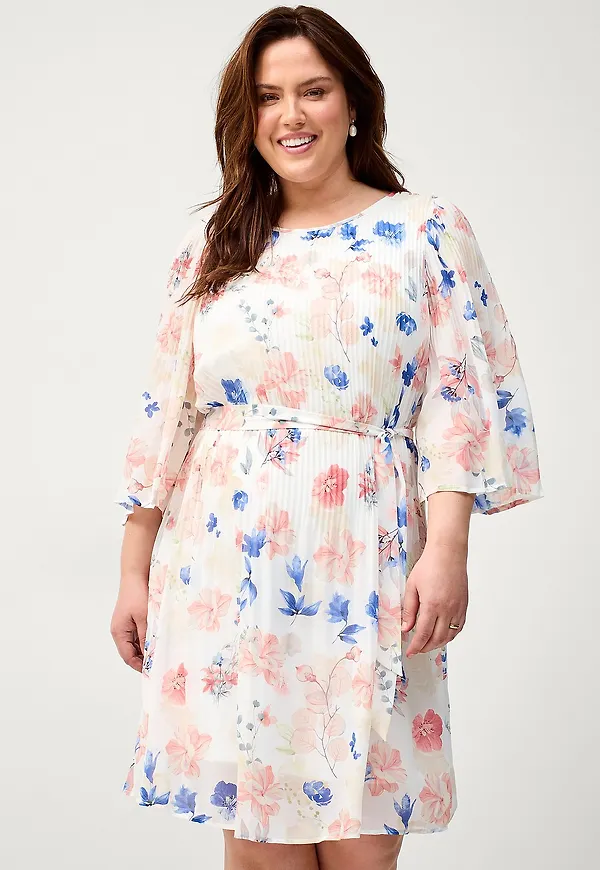 Zizzi - Klänning caCathrine 1/2 Blk Dress - Vit – Ellos