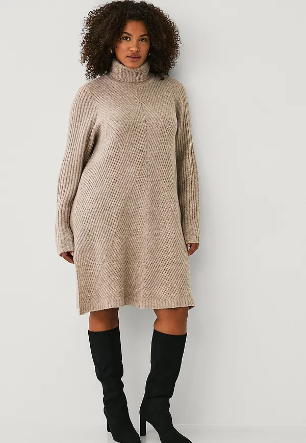 Zizzi - Klänning caComfy L/S Abk Dress