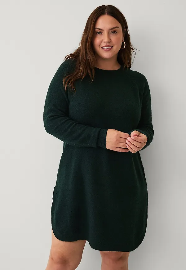 Zizzi - Klänning caVista L/S Abk - Grön
