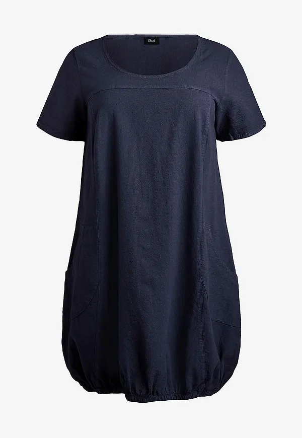 Zizzi - Klänning jEasy S/S Dress - Blå