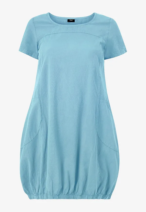 Zizzi - Klänning jEasy S/S Dress - Blå