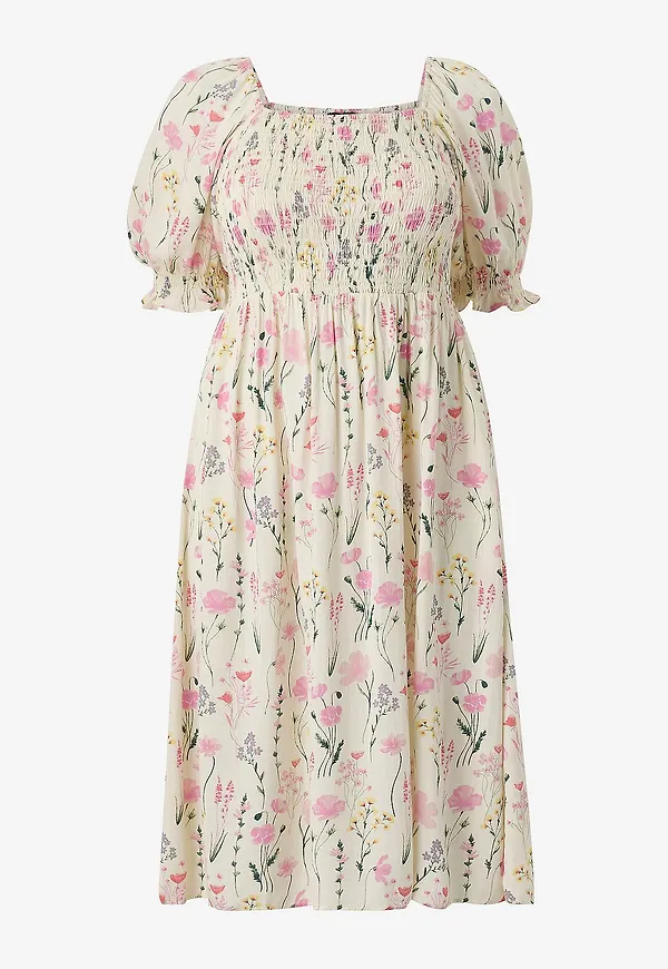 Zizzi - Klänning mRosan 1/2 Blk Dress - Vit – Ellos