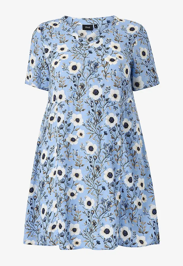 Zizzi - Klänning vBella Abk Dress - Blå