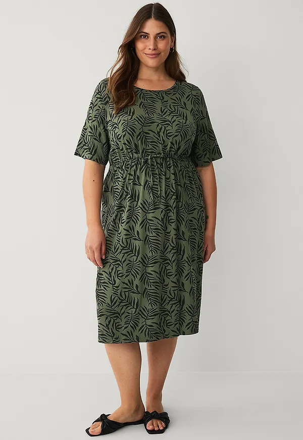 Zizzi - Klänning vPira 1/2 Blk - Grön