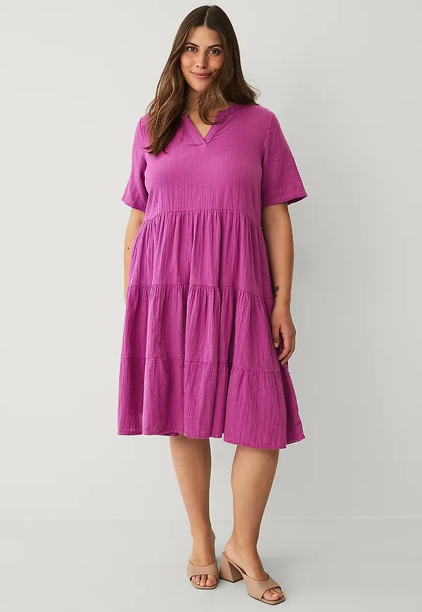 Zizzi - Klänning vVivu S/S - Lila