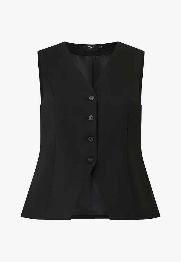 Zizzi - Kostymväst mBania S/L - Svart