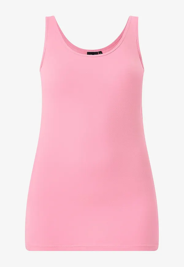 Zizzi - Linne Cotton Basic Top - Rosa