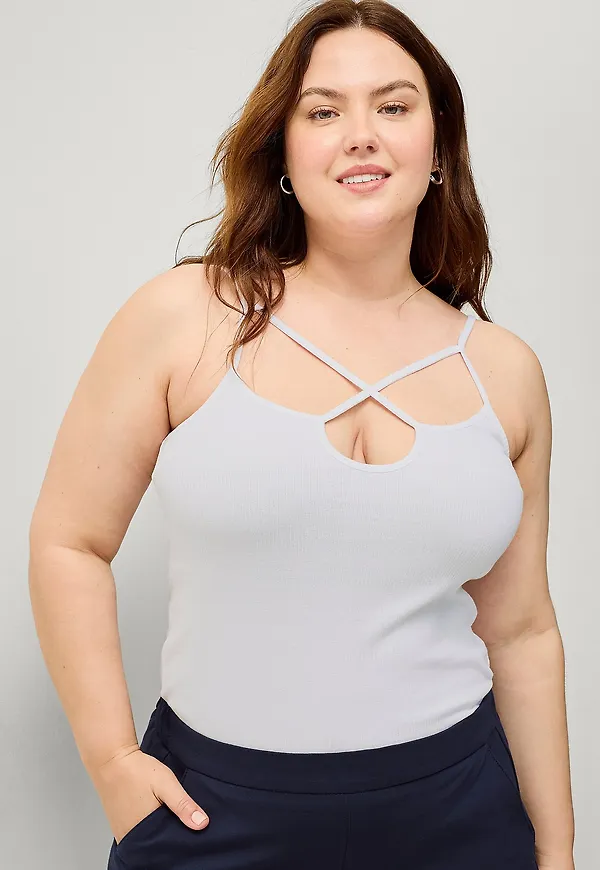 Zizzi - Linne vIOliva S/L Top - Vit