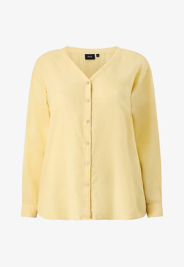 Zizzi - Linneblus vLina L/S - Gul