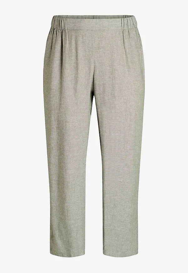 Zizzi - Linnebyxor vLina, Pants - Grön