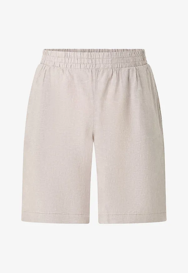 Zizzi - Linneshorts vLina Smock - Brun