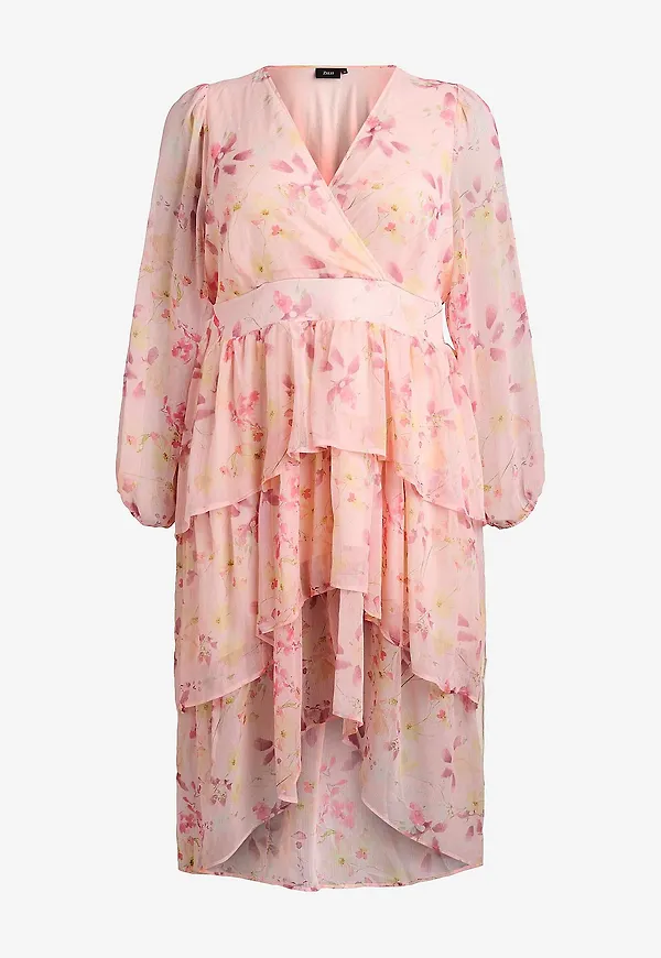 Zizzi - Maxiklänning mRina L/S - Rosa