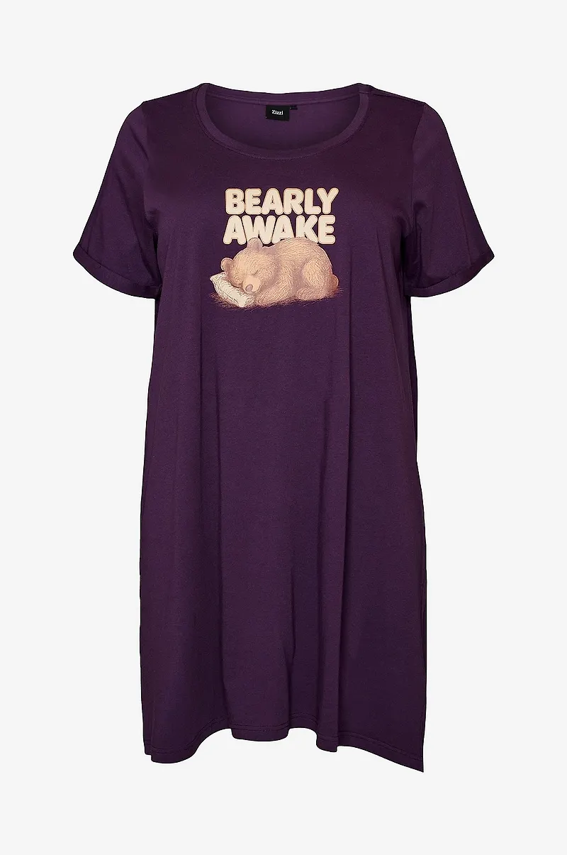 Zizzi - Nattlinne mAlly S/S Abk Dress - Blå