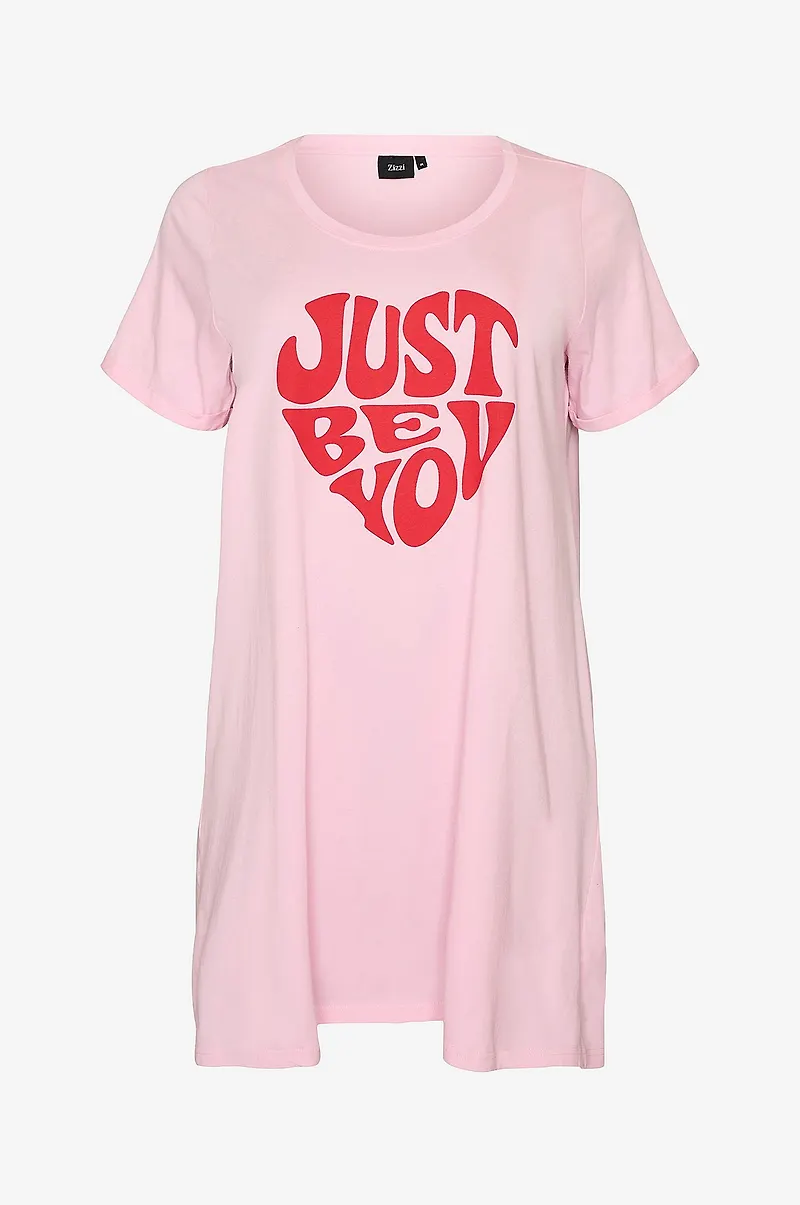 Zizzi - Nattlinne mAlly S/S Abk Dress - Rosa