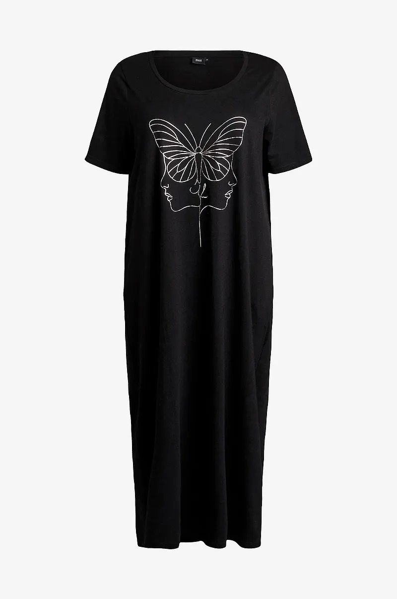 Zizzi - Nattlinne mAlly S/S - Svart