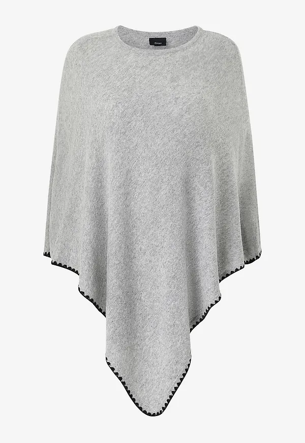 Zizzi - Poncho caAutumn - Grå
