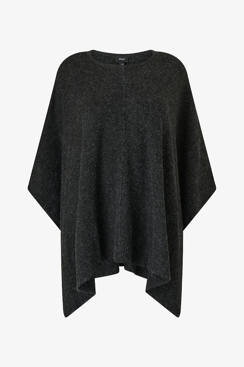 Zizzi - Poncho Msunny Boatneck - Grå