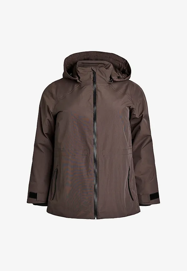 Zizzi - Skaljacka Mweather, L/S, Jacket - Brun