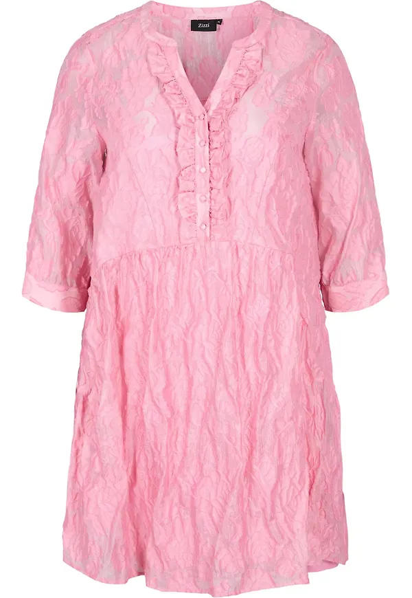 Zizzi Skjortklänning 'Amina' rosé