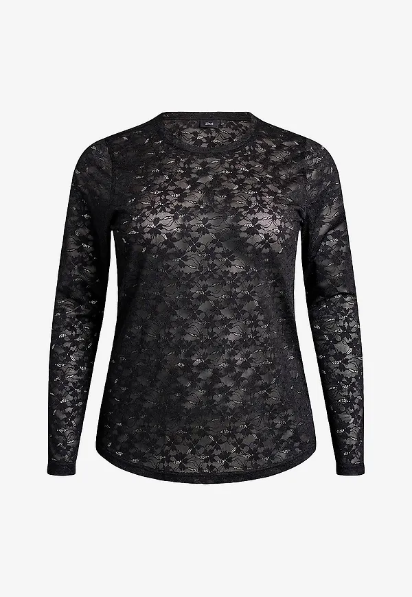 Zizzi - Spetstopp mLesly Lace - Svart