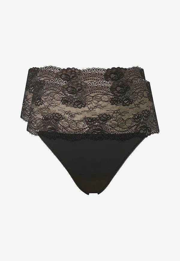 Zizzi - Stringtrosor lCara 2-pack - Svart