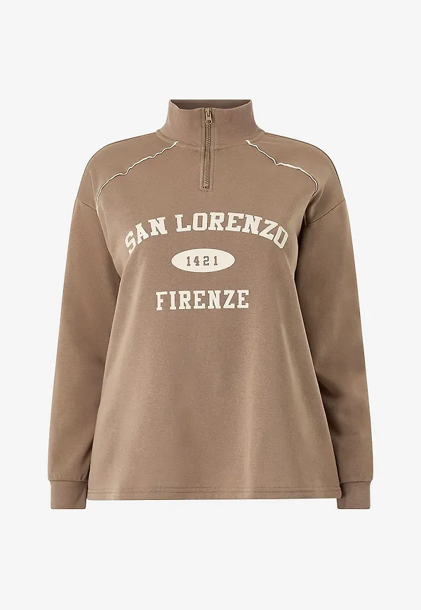 Zizzi - Sweatshirt eSabi L/S - Brun