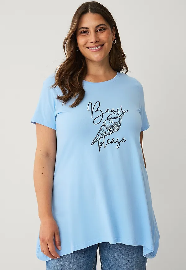 Zizzi - T-shirt vMy S/S - Blå