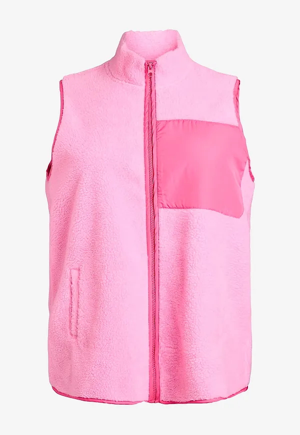 Zizzi - Teddyväst Aophelia Waistcoat - Rosa
