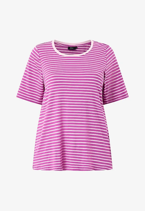 Zizzi - Topp cAmandy 1/2 Straight Te - Lila