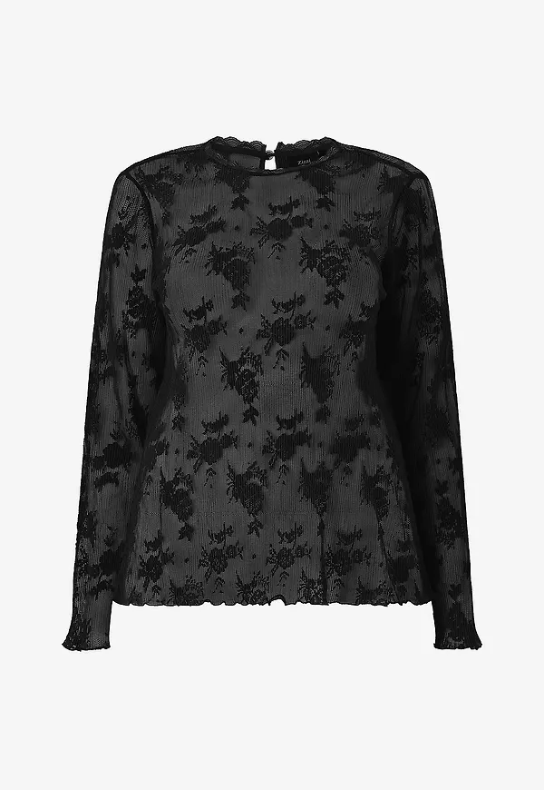 Zizzi - Topp eRosa L/S - Svart