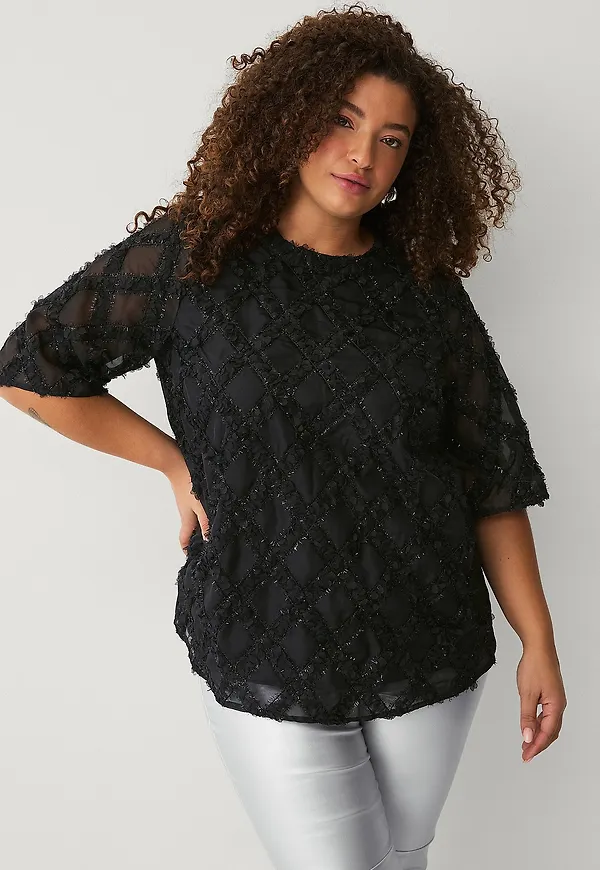 Zizzi - Topp mJosa 1/2 Blouse - Svart