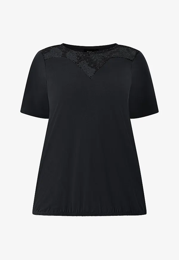 Zizzi - Topp Molika, S/S, Blouse - Svart