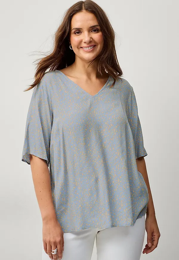 Zizzi - Topp vBella S/S Blouse - Grön