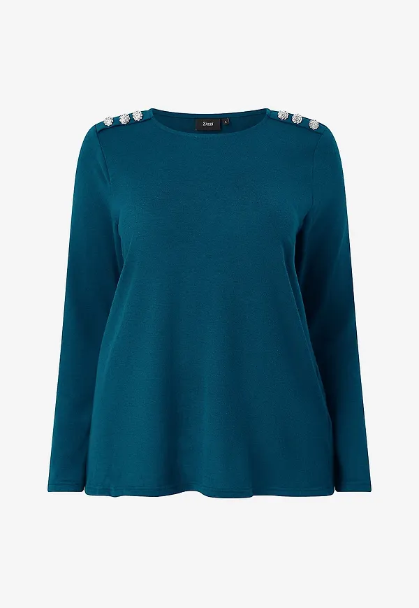Zizzi - Topp vLucca L/S Button Blouse