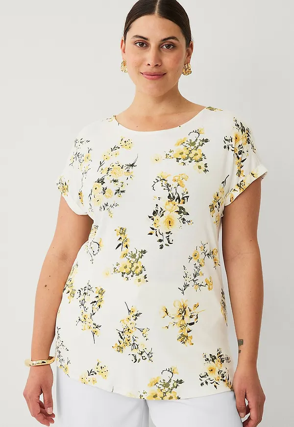 Zizzi - Topp vMalis S/S Tee - Gul