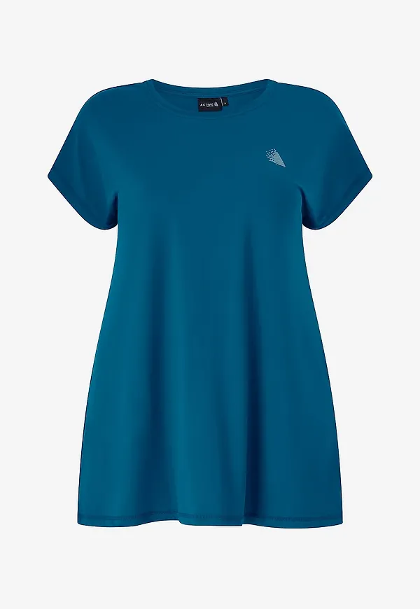 Zizzi - Tränings-t-shirt aBasic S/S Long T-shirt - Blå