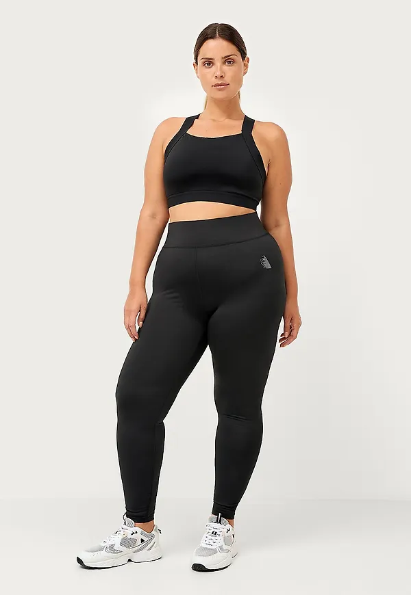 Zizzi - Träningstights aBasic Cropped Tights - Svart