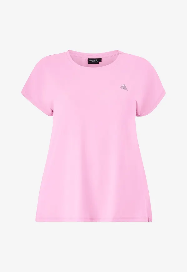 Zizzi - Träningstopp Abasic, O-neck, Tee - Rosa