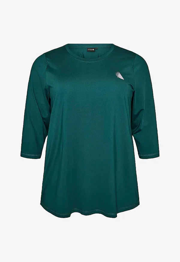 Zizzi - Träningstopp aBasic One 3/4 Blouse - Grön