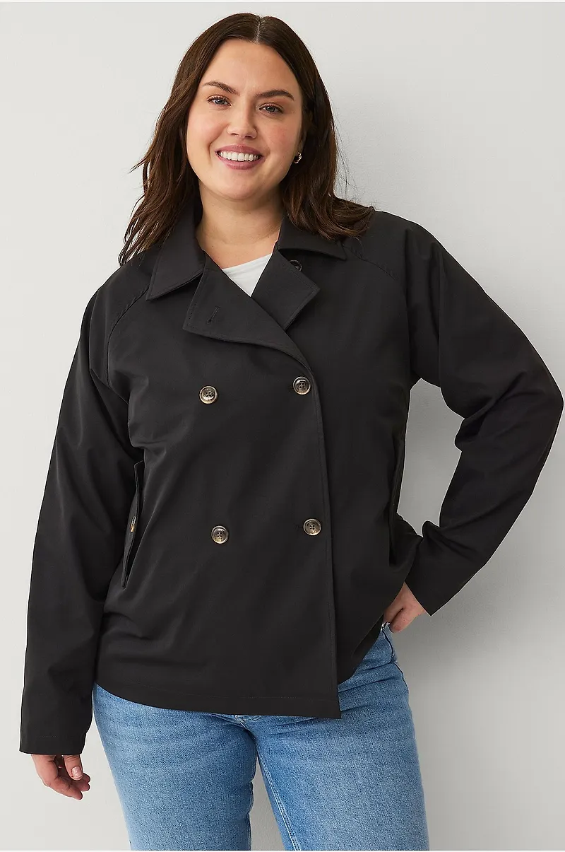 Zizzi - Trenchcoat caCanillas L/S Jacket - Svart