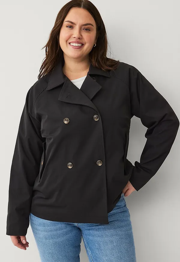 Zizzi - Trenchcoat caCanillas L/S Jacket - Svart