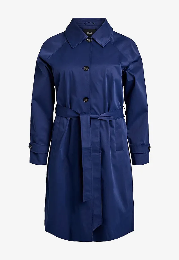 Zizzi - Trenchcoat mPalma L/S - Blå